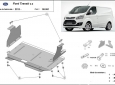 Scut motor și cutie de viteză Ford Transit Custom 50