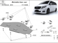 Scut metalic pentru sistemul Stop&Go Mercedes Viano W447, 4x2, 1.6 D 50