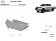 Scut motor din aluminiu Toyota Hilux Invincible 50