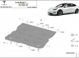 Scut motor faţă din aluminiu Tesla Model 3 AWD 53