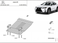 Scut antifurt din aluminiu pentru catalizator Lexus UX 54