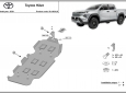 Scut rezervor din aluminiu Toyota Hilux Revo 60